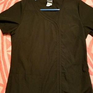 Double pocket scrub top